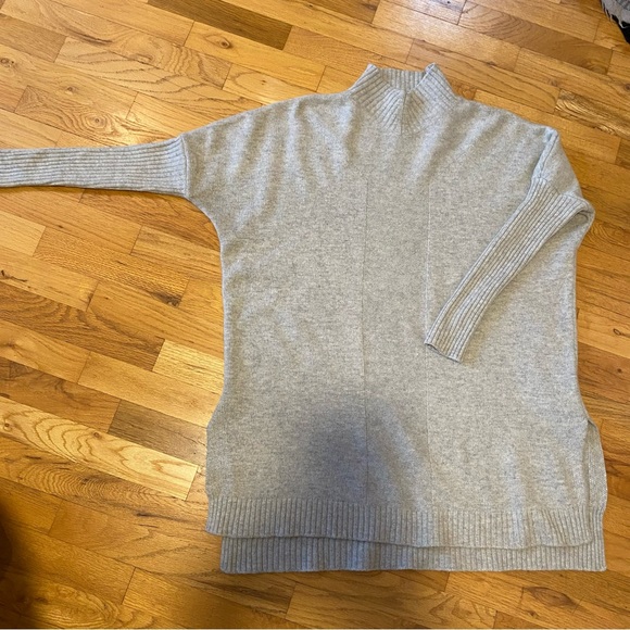 Pure cashmere heather grey melange mockneck - Picture 7 of 7